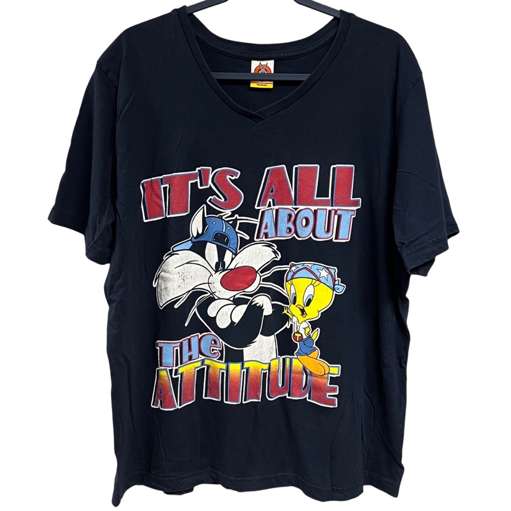 Warner Bros. Black "It's All About The Attitude" Tweety & Sylvester Tee